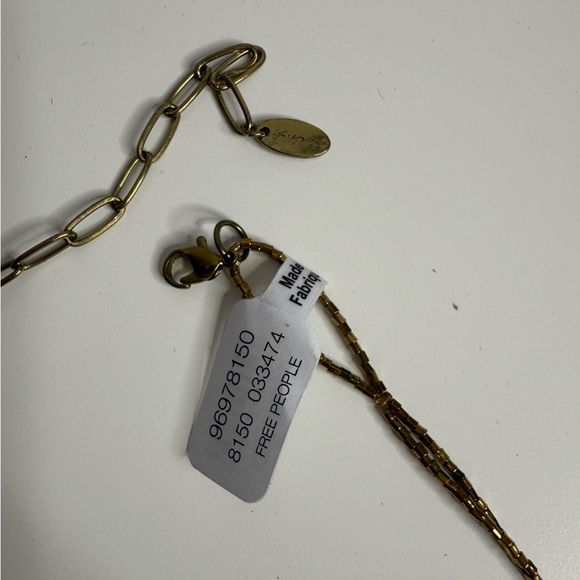 Free People Amira Choker Necklace in Gold Beads NWT - Picture 7 of 8